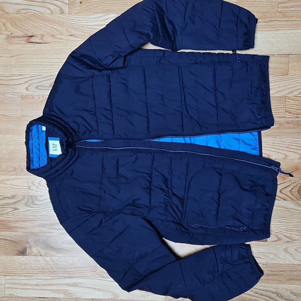 GAP Men's S Navy Puffer Down Coat